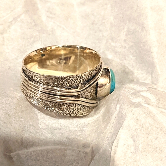 AZ Mohave Turquoise .925 silver ring, size 9.5 - Picture 5 of 8
